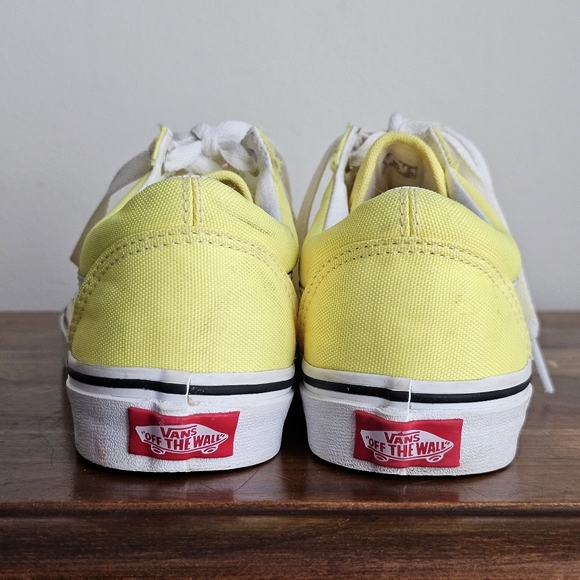 Vans Old Skool Low Top Sneakers Yellow White Canvas Women’s 7.5 / Men’s 6 - Picture 9 of 15